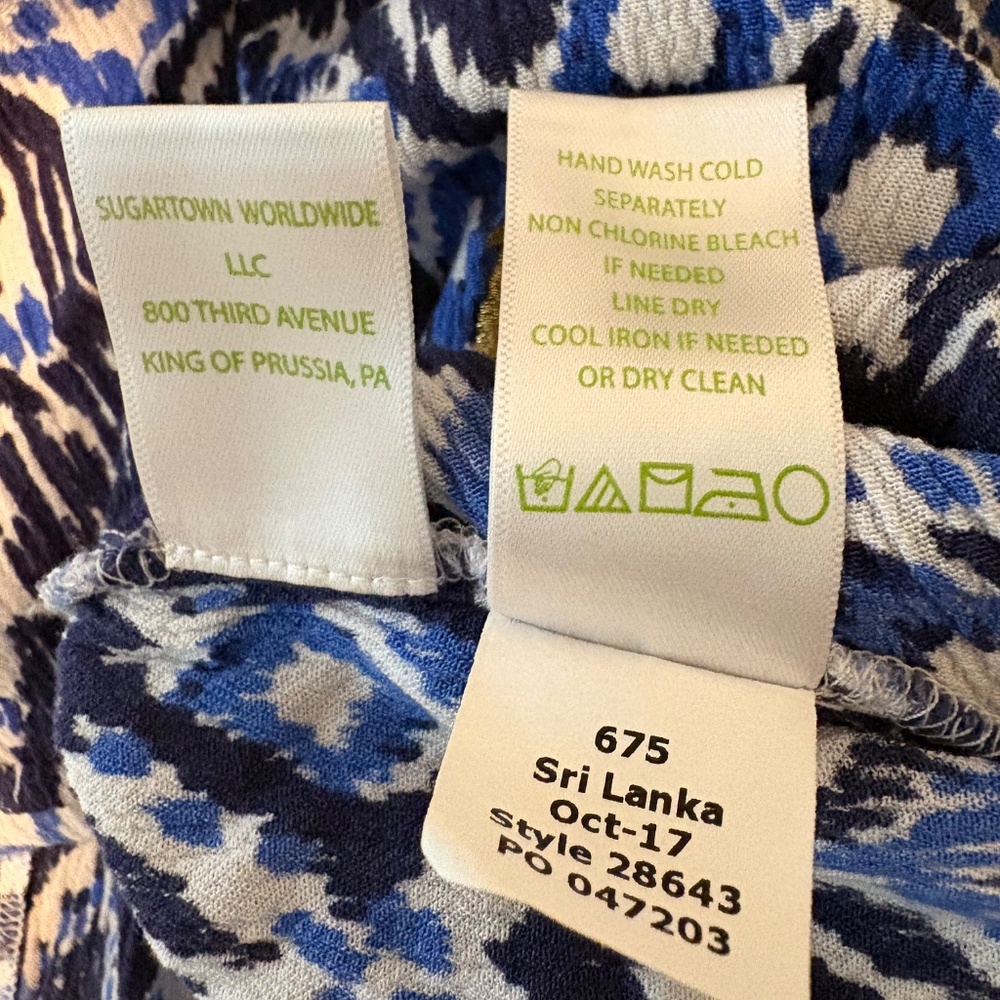 Lilly Pulitzer Delaney Tunic Dress Beckon Blue Off The Shoulder Resort Sz Medium - Picture 13 of 15